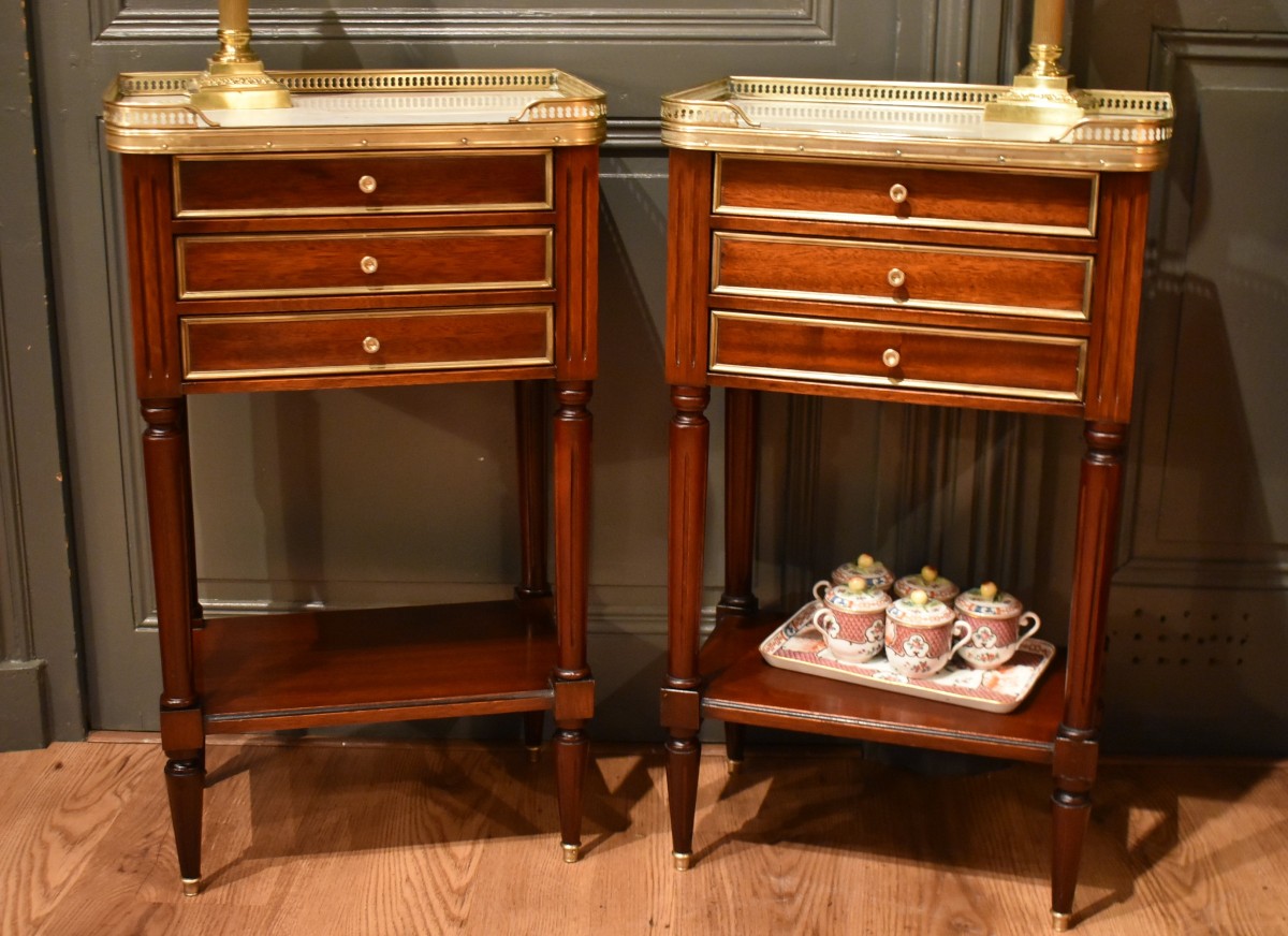 Paire de chevets de style Louis XVI-photo-2