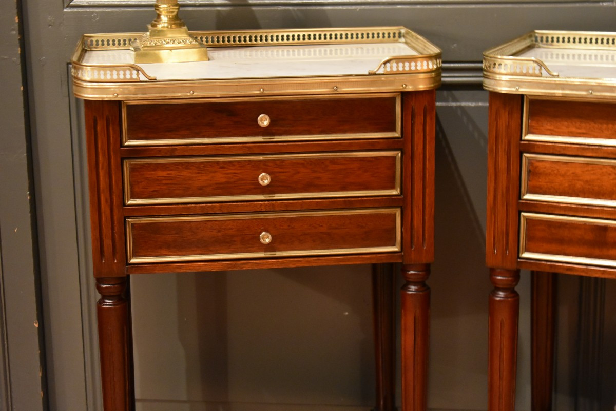 Paire de chevets de style Louis XVI-photo-4