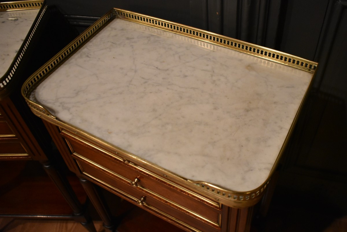 Paire de chevets de style Louis XVI-photo-2