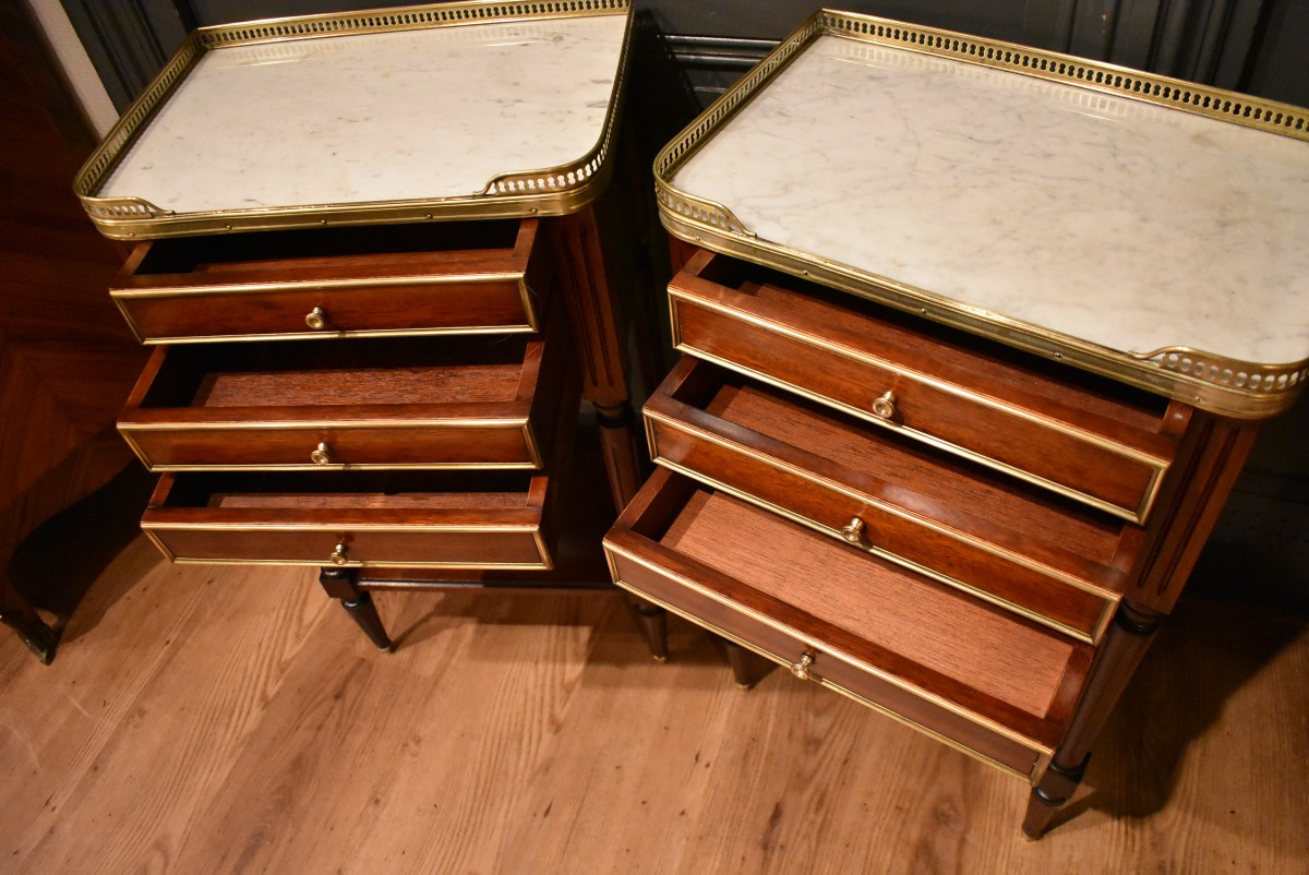 Paire de chevets de style Louis XVI-photo-4