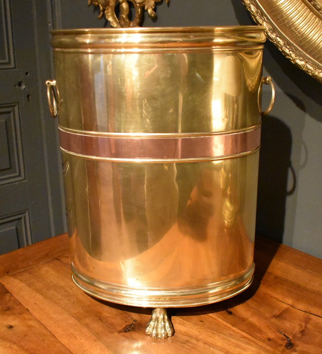 Brass Wastepaper Basket-photo-2