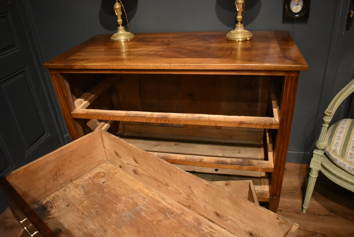 Louis XVI Style Walnut Chest Of Drawers-photo-2