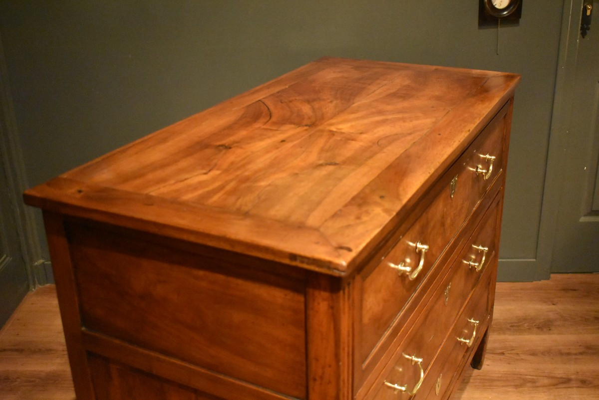 Louis XVI Style Walnut Chest Of Drawers-photo-7