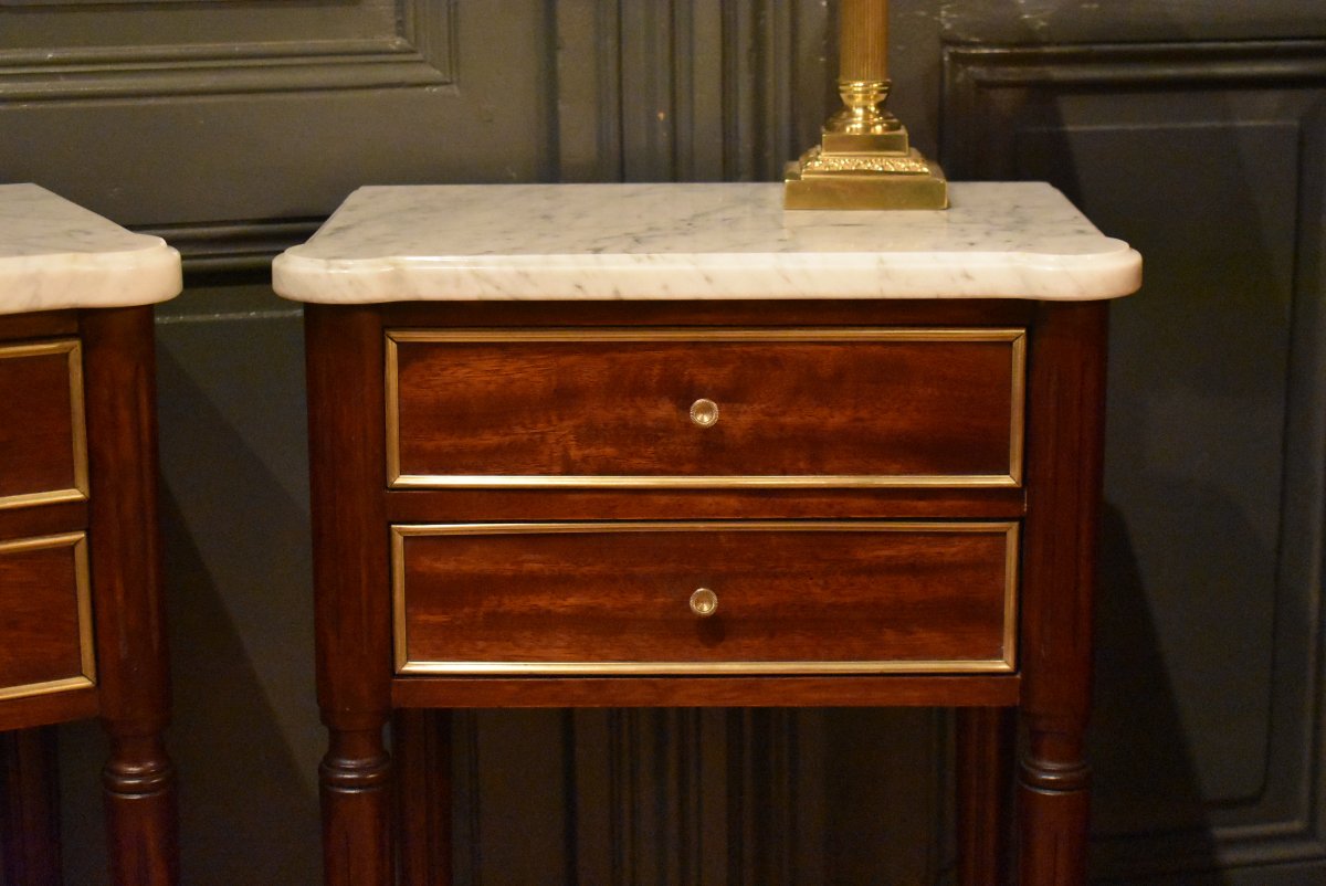 Paire de chevets de style Louis XVI-photo-2