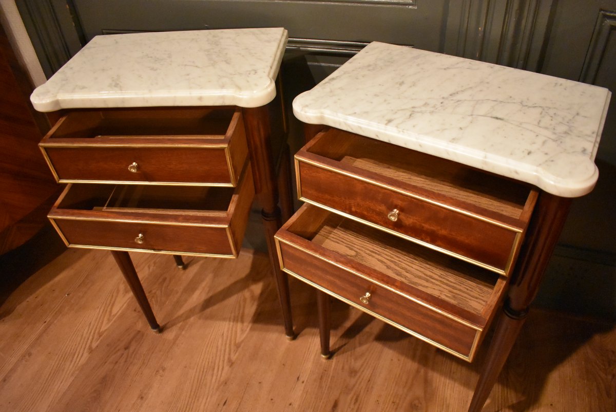 Paire de chevets de style Louis XVI-photo-4