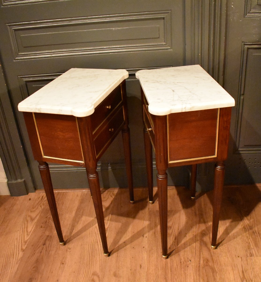 Paire de chevets de style Louis XVI-photo-5