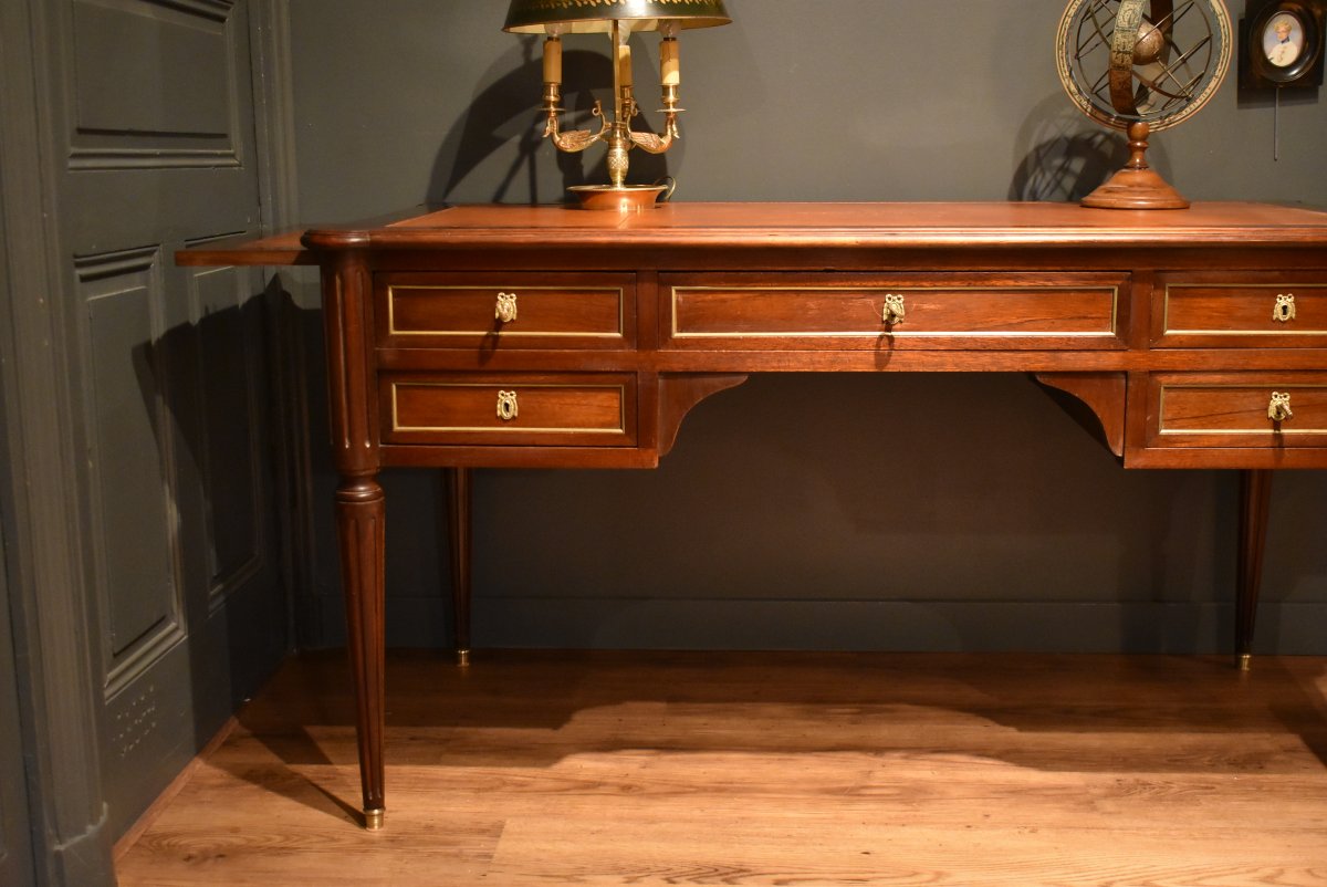 Grand bureau plat de style Louis XVI-photo-3