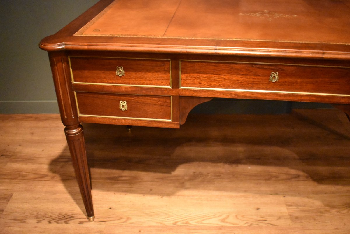 Grand bureau plat de style Louis XVI-photo-7