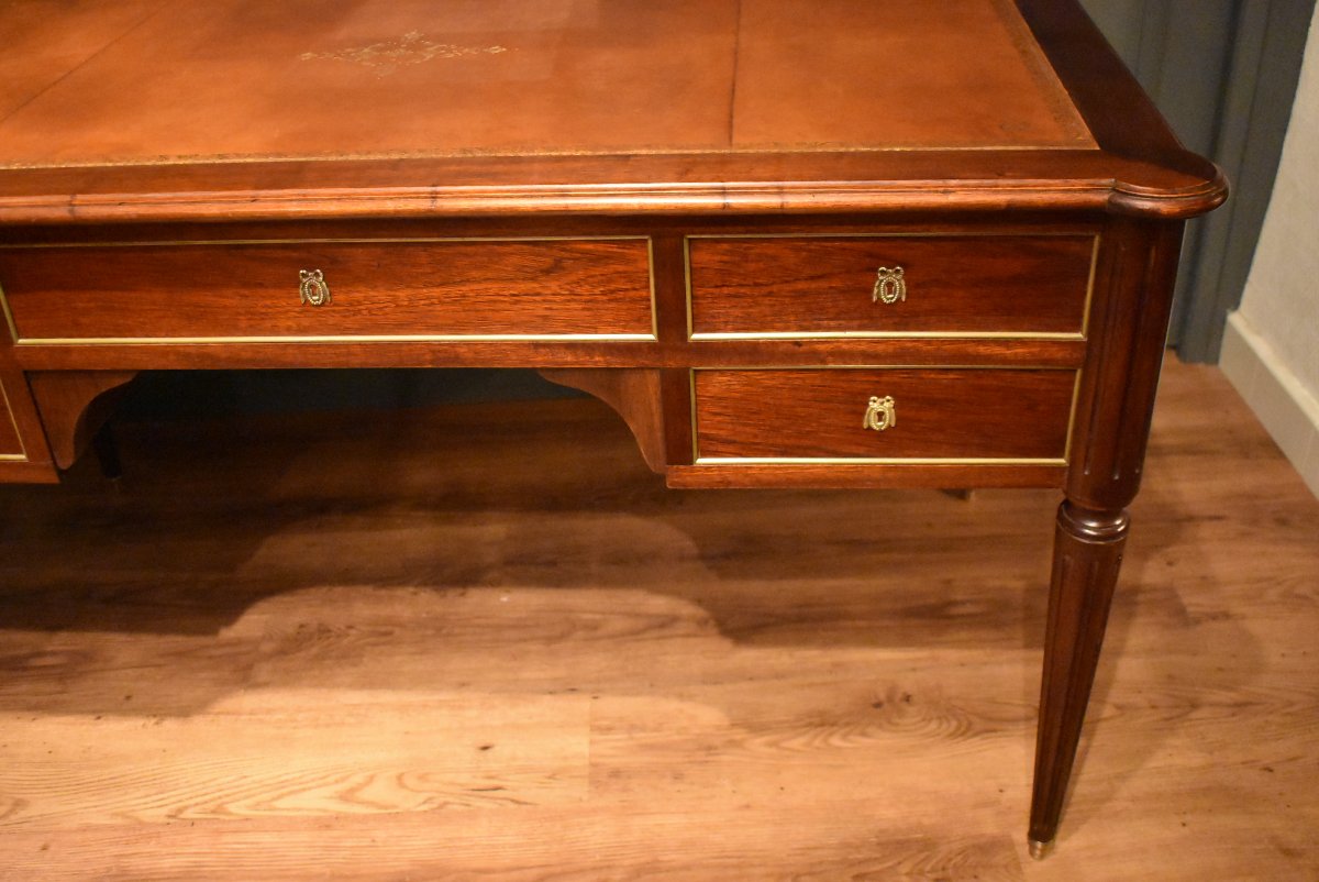 Grand bureau plat de style Louis XVI-photo-8