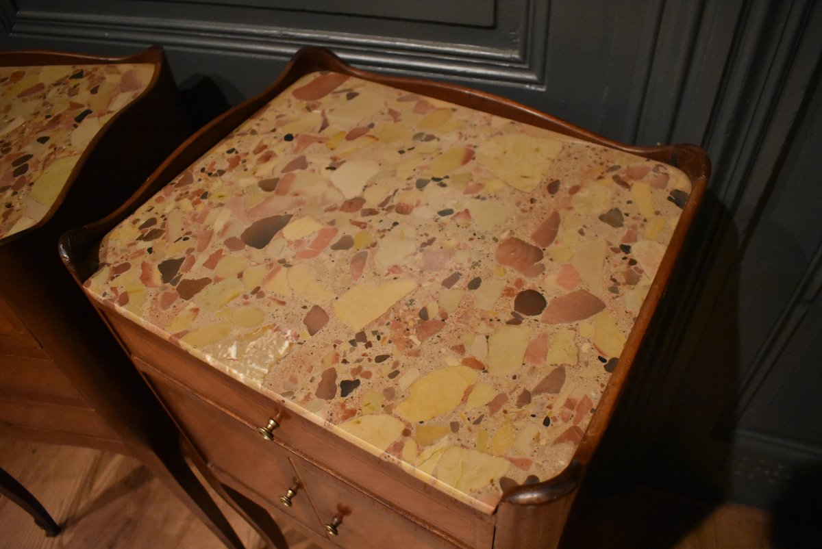 Pair Of Louis XV Style Bedside Tables-photo-1