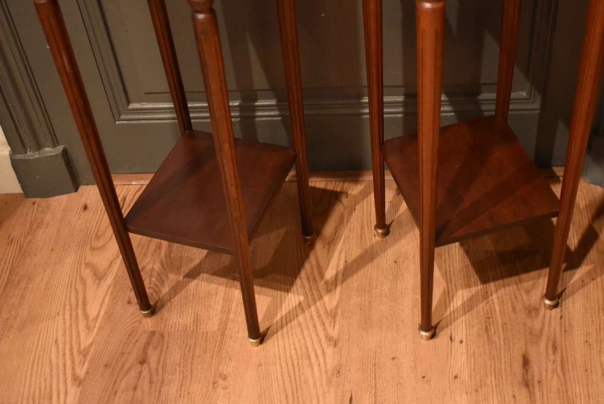Paire de petits chevets de style Louis XVI-photo-5