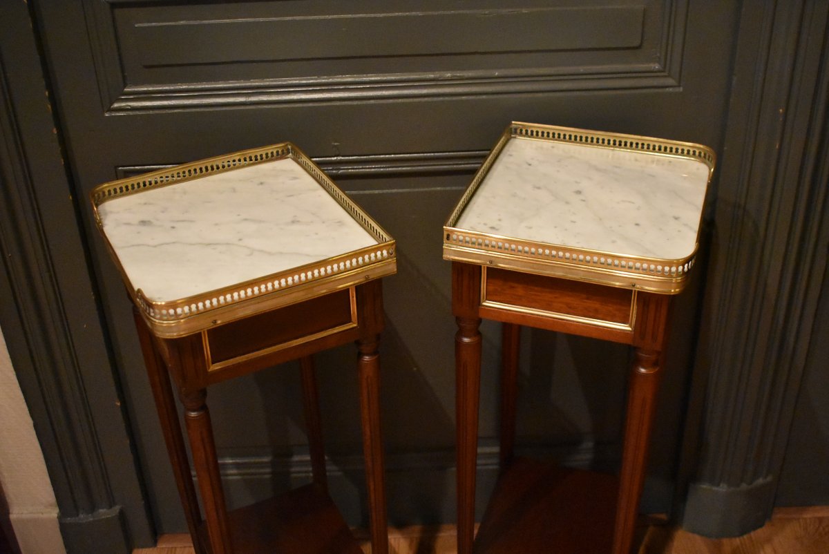 Paire de petits chevets de style Louis XVI-photo-8