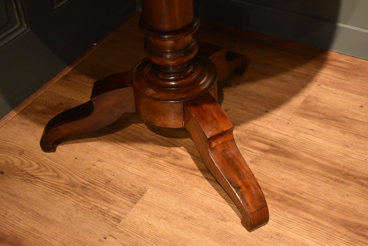 Mahogany Tilting Pedestal Table-photo-3