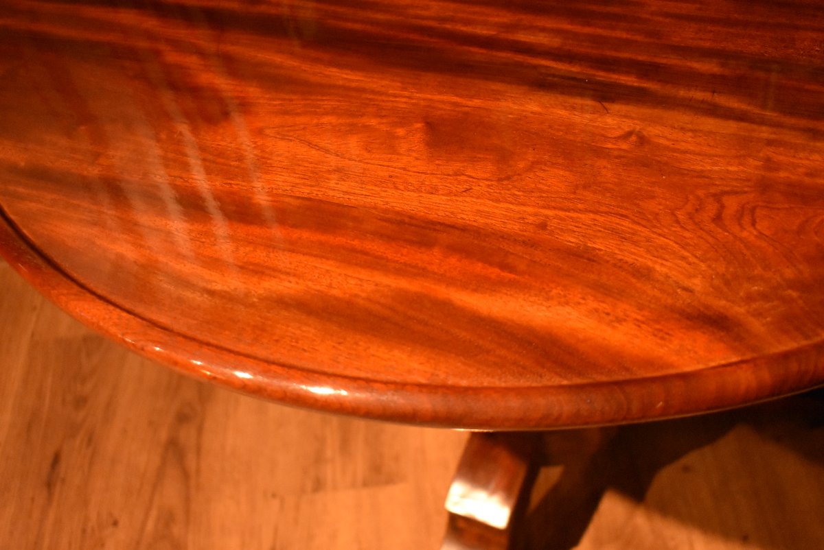 Mahogany Tilting Pedestal Table-photo-4