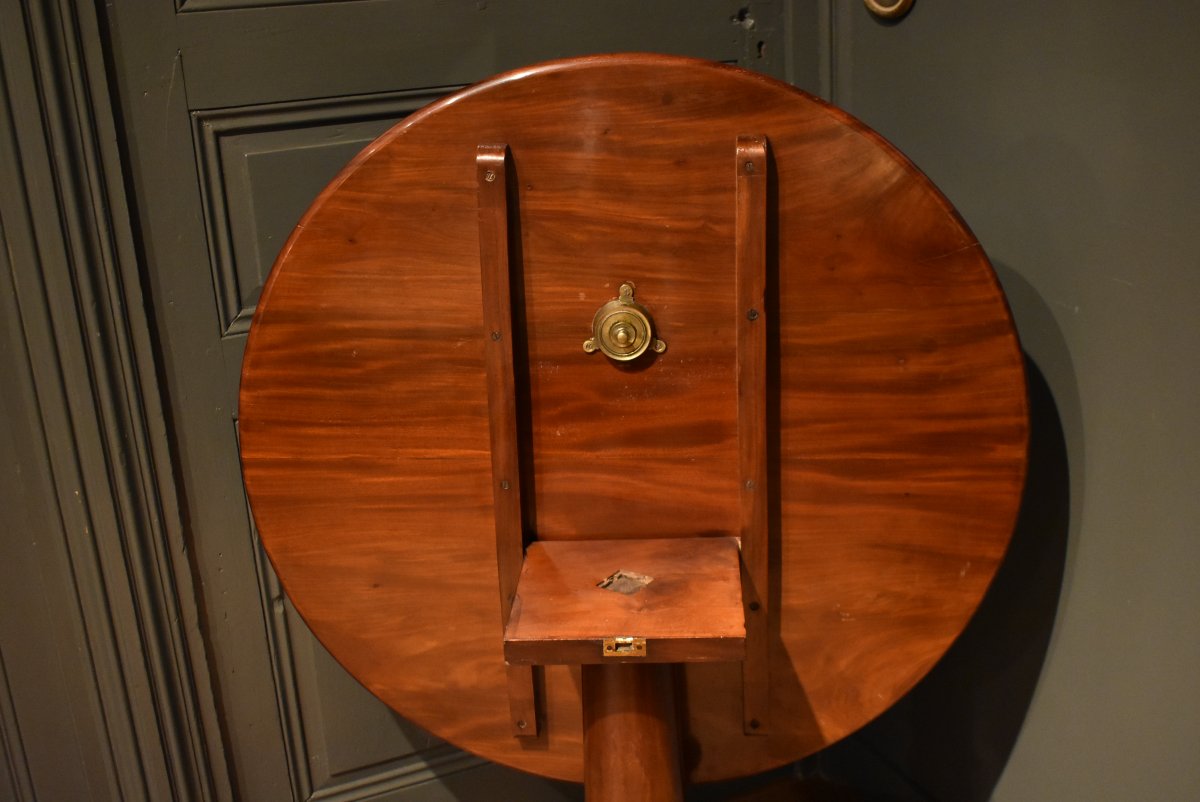 Mahogany Tilting Pedestal Table-photo-5