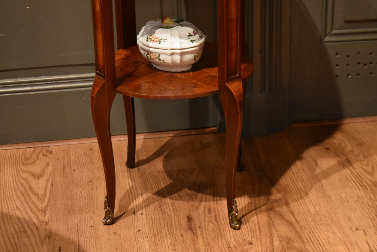 Small Side Table With Marquetry-photo-4
