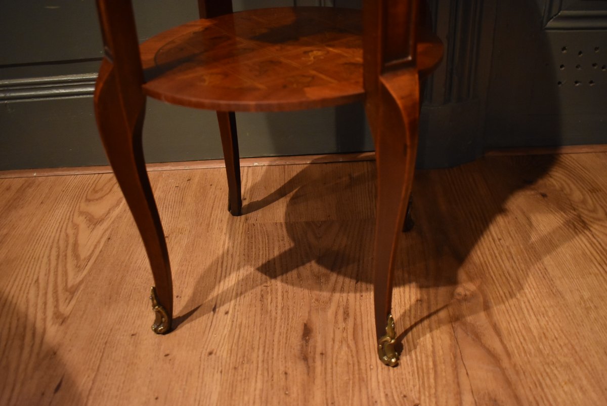 Small Side Table With Marquetry-photo-3