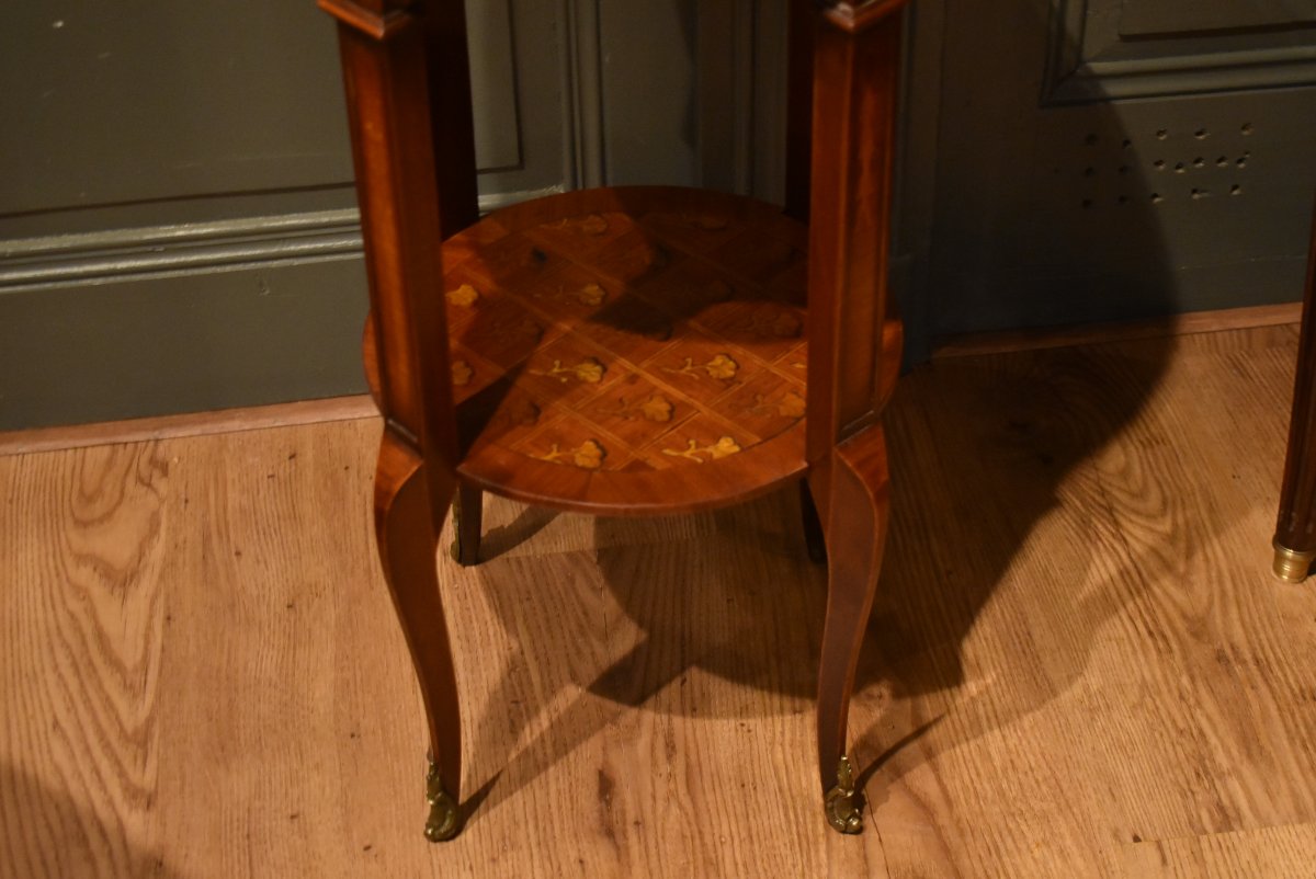 Small Side Table With Marquetry-photo-5