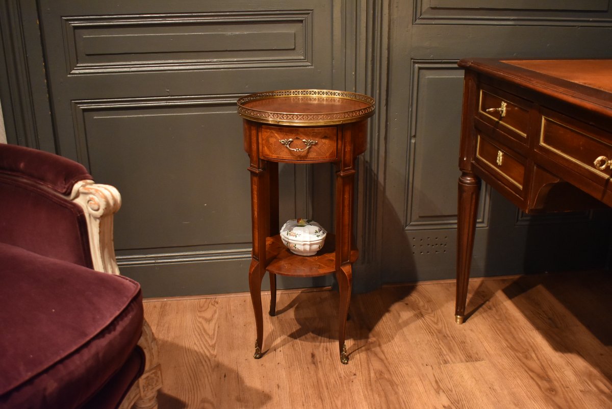 Small Side Table With Marquetry