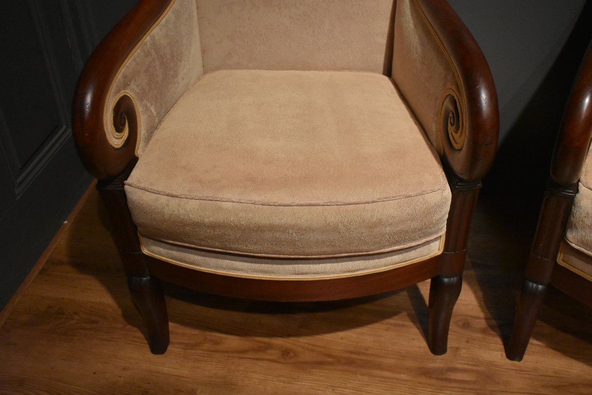 Pair Of Antique Wingback Chairs Restoration-photo-1