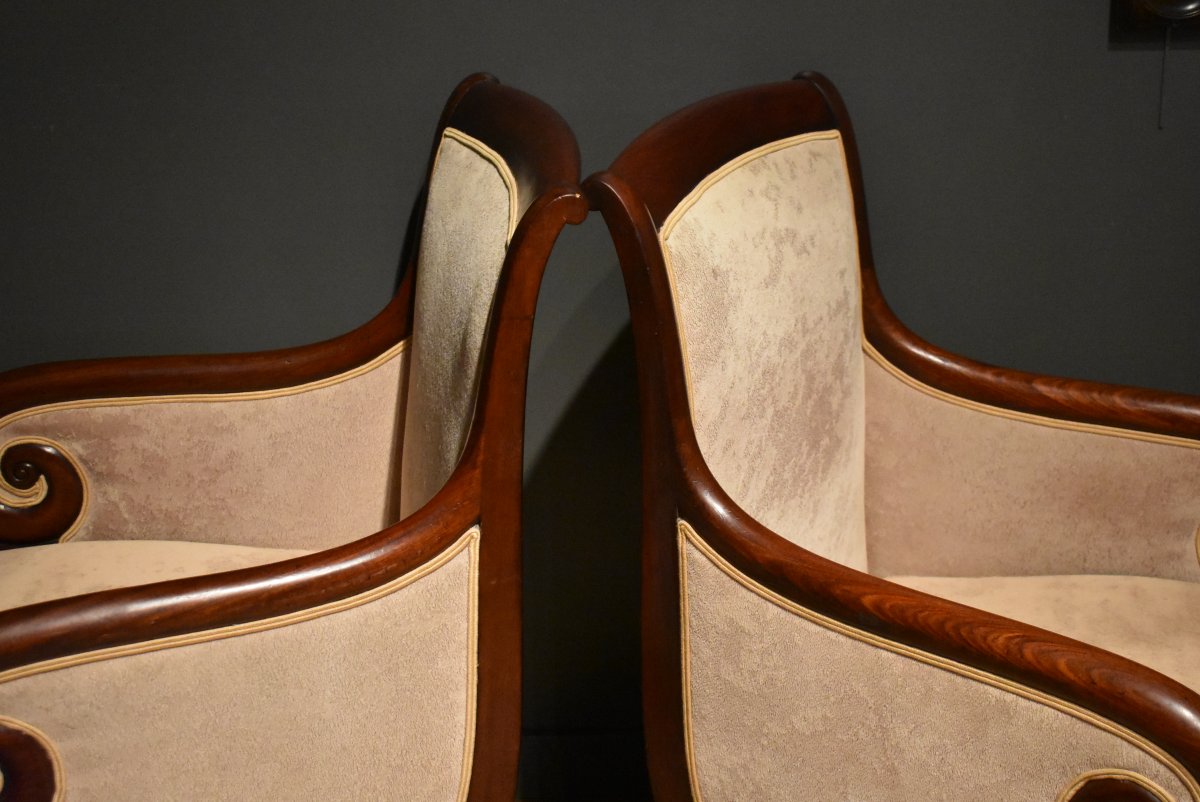 Pair Of Antique Wingback Chairs Restoration-photo-7
