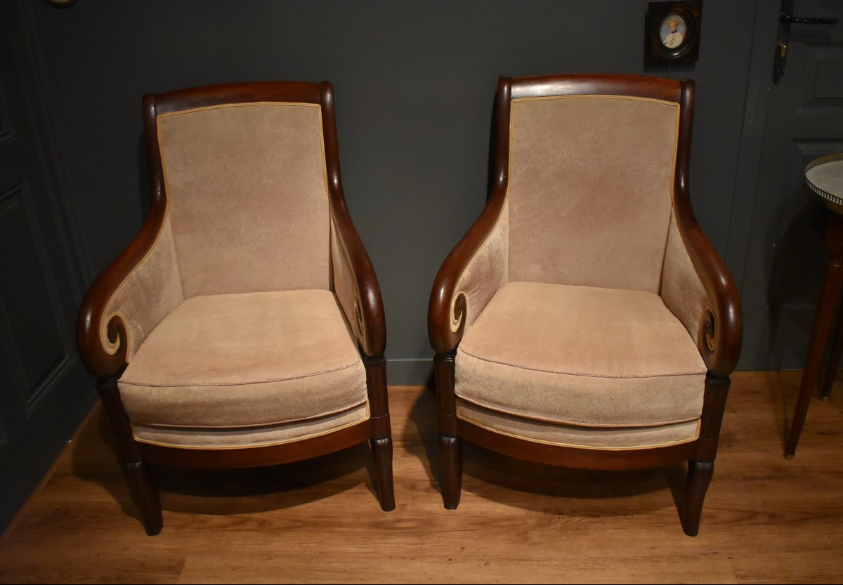 Pair Of Antique Wingback Chairs Restoration