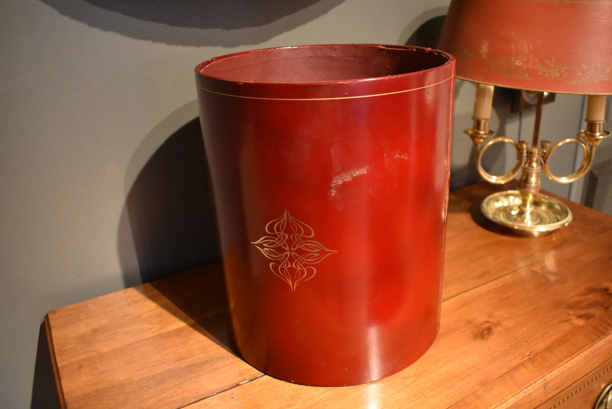 Red Leather Basket-photo-4