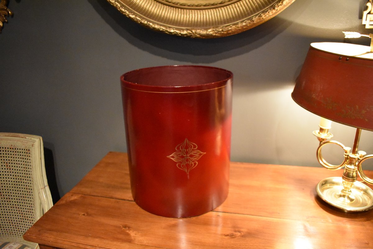 Red Leather Basket
