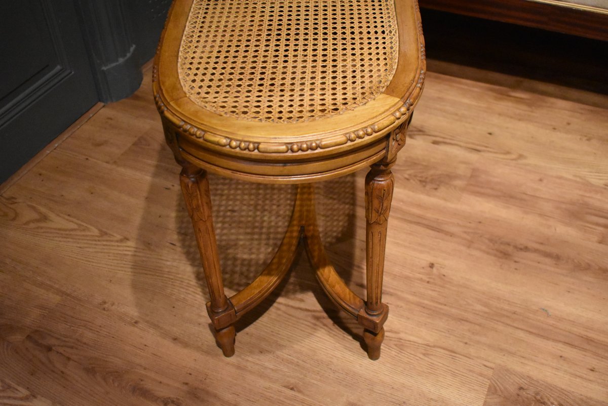  Louis XVI Style Caned Bench-photo-3