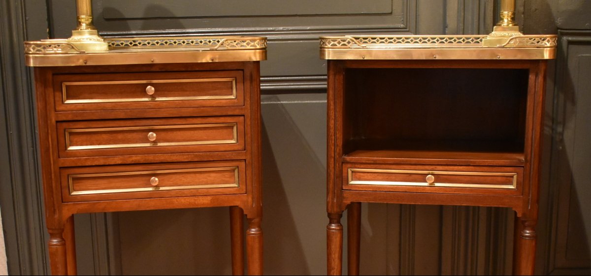 Pair Of Louis XVI-style Nightstands-photo-3