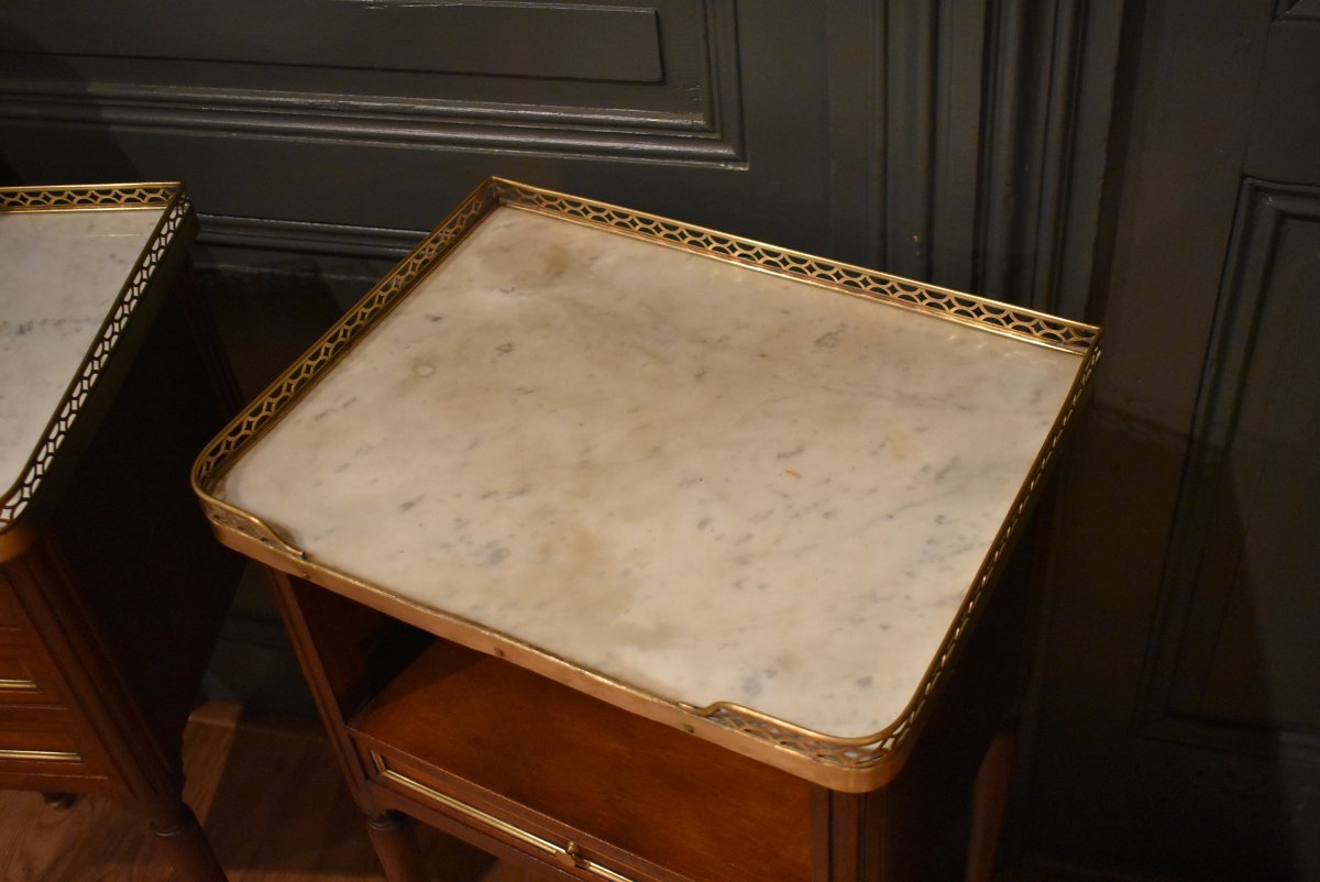 Pair Of Louis XVI-style Nightstands-photo-4