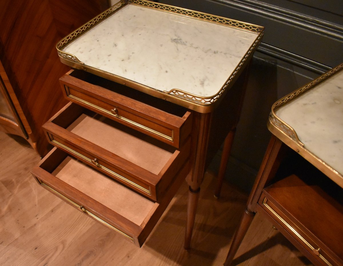 Pair Of Louis XVI-style Nightstands-photo-2