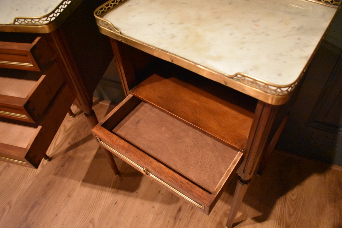 Pair Of Louis XVI-style Nightstands-photo-3