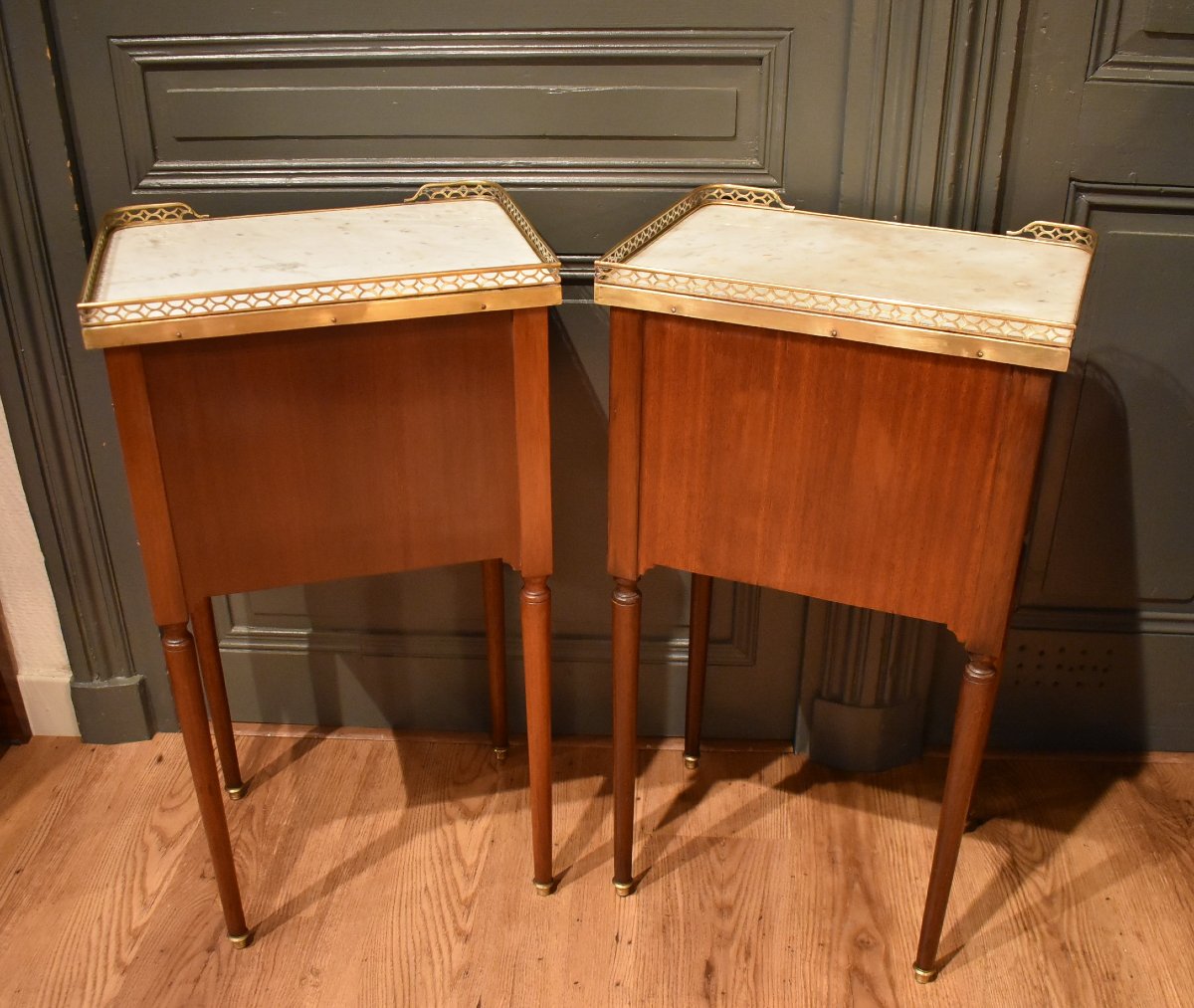Pair Of Louis XVI-style Nightstands-photo-5