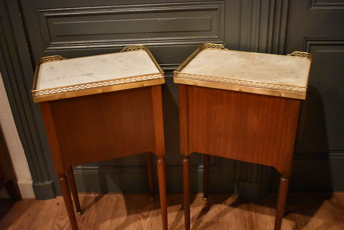 Pair Of Louis XVI-style Nightstands-photo-6