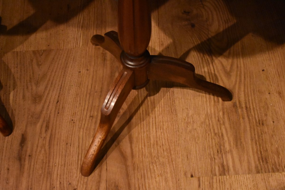 Pair Of Small Louis XVI-style Pedestal Tables-photo-4