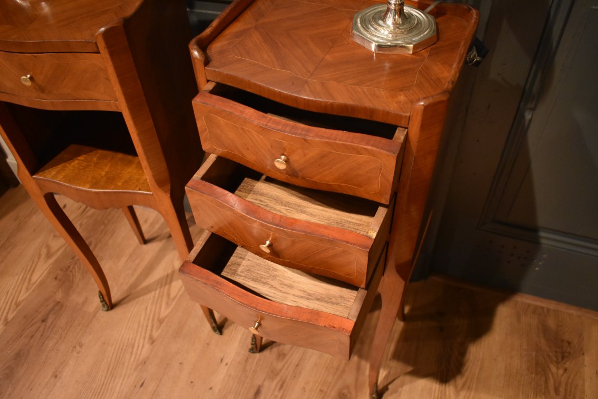 Pair Of Louis XV-style Nightstands-photo-2