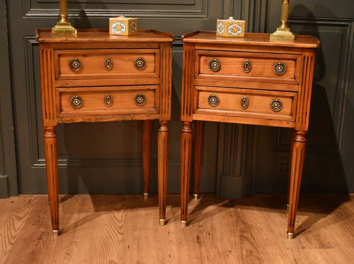 Paire de chevets de style Louis XVI-photo-2