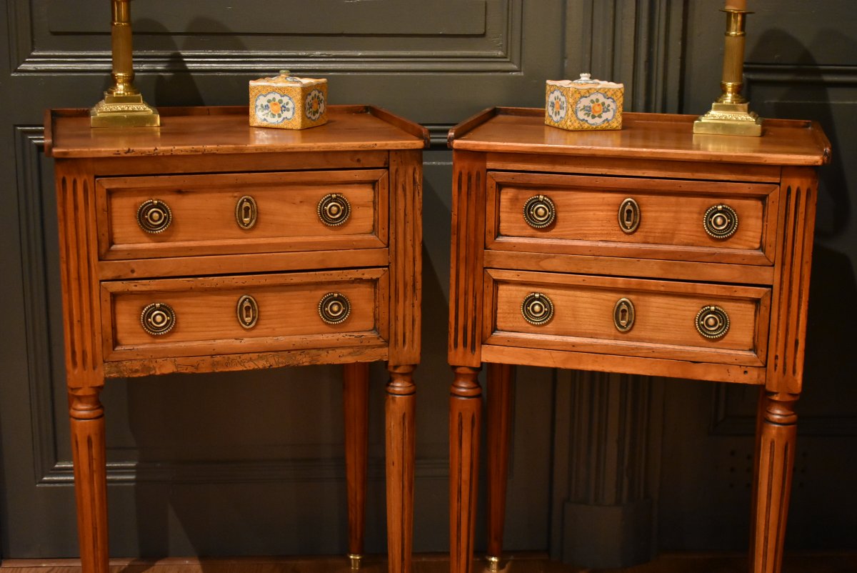 Paire de chevets de style Louis XVI-photo-3