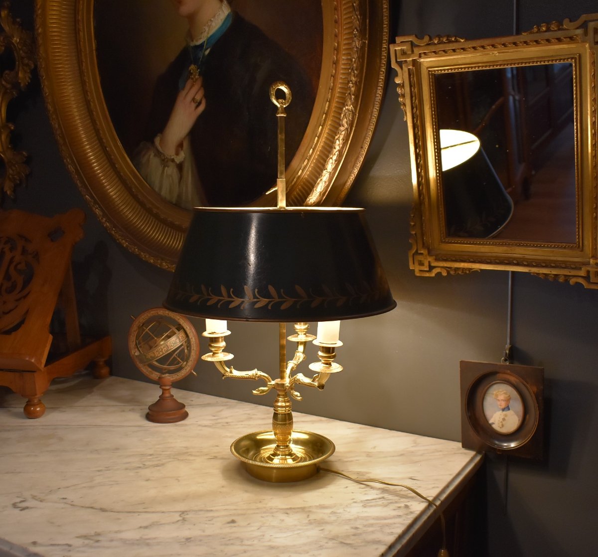 Lampe bouillotte à trois feux-photo-2