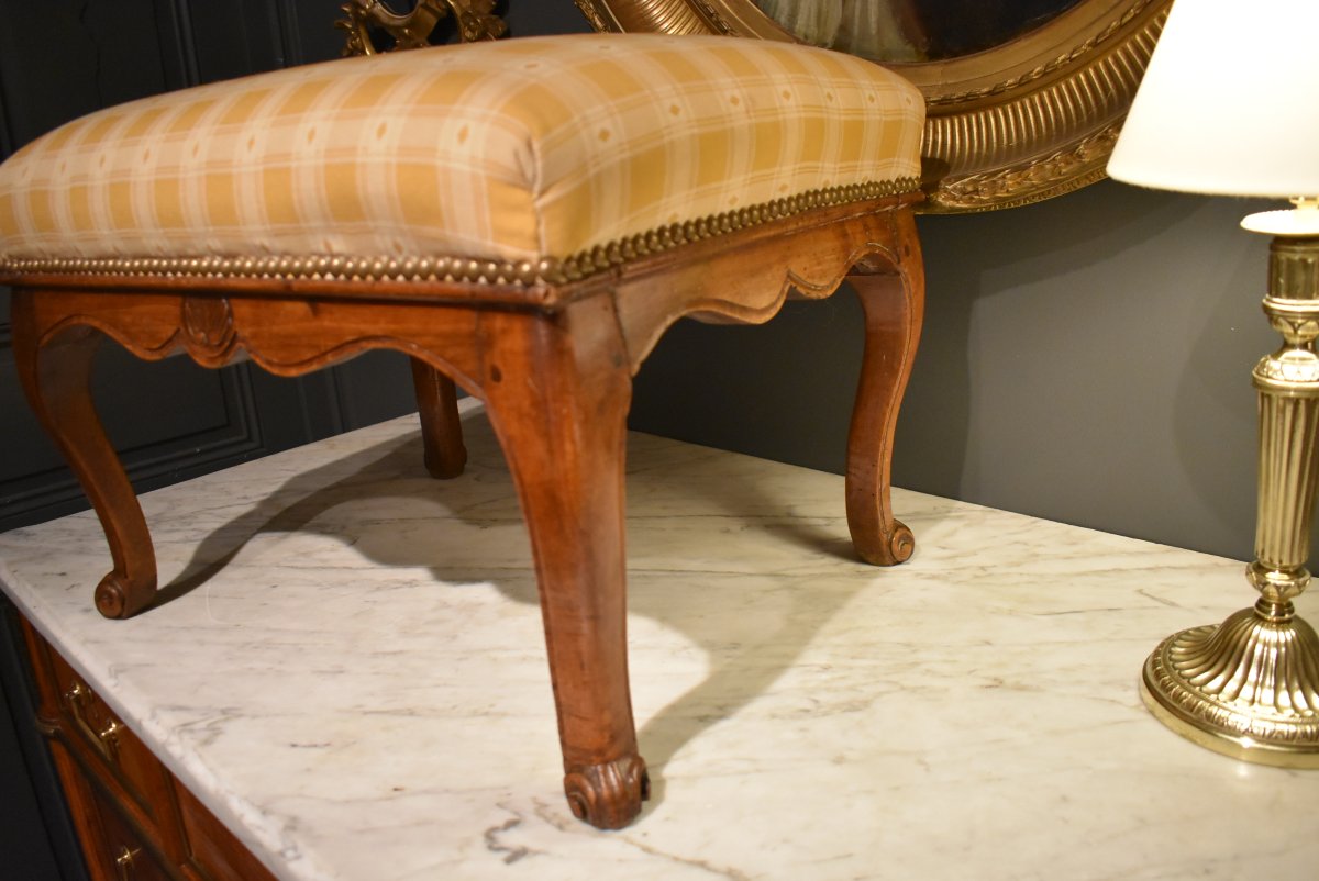 Tabouret en  noyer Louis XV, 18 ième-photo-4