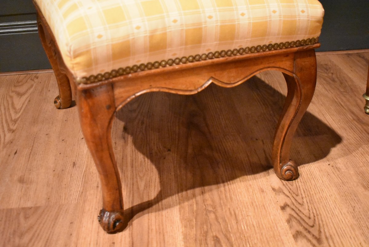 Tabouret en  noyer Louis XV, 18 ième-photo-4