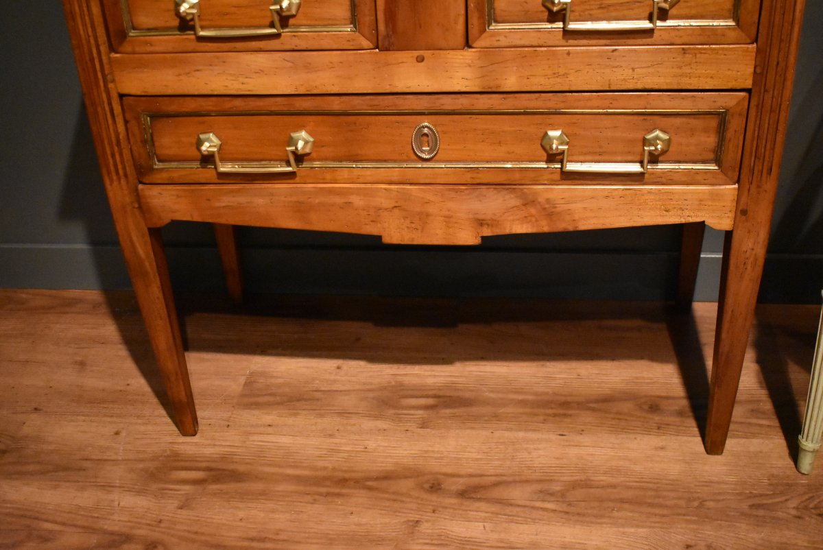 Small Louis XVI-style Chest Of Drawers With A Hopping Top-photo-4