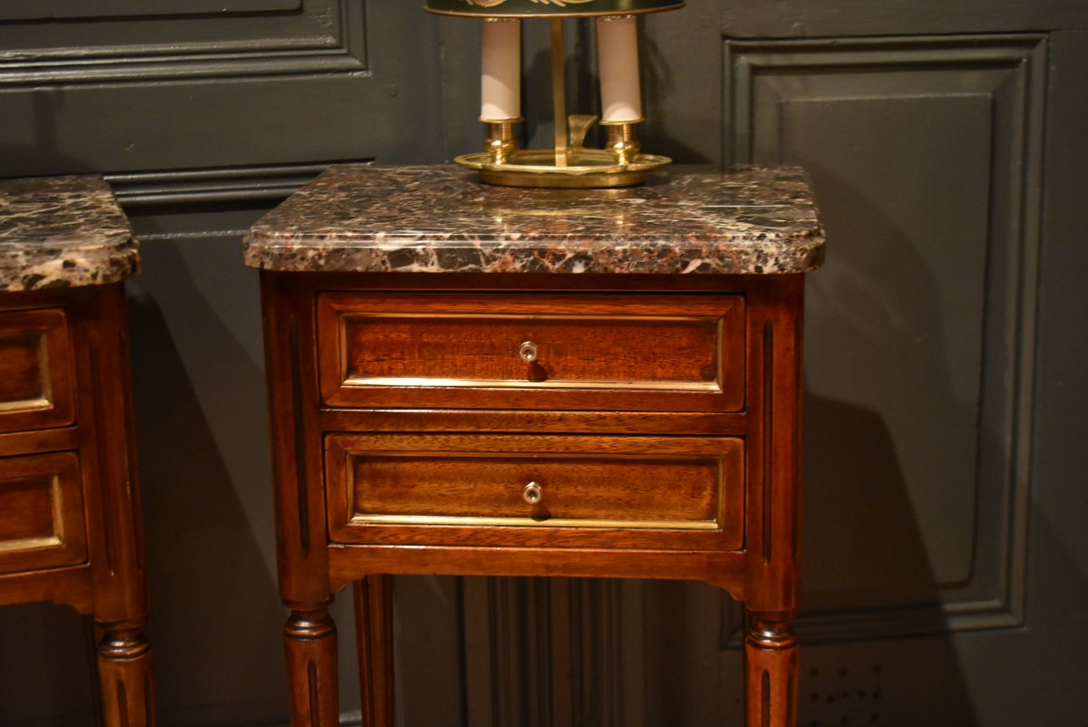 Paire de chevets de style Louis XVI-photo-3