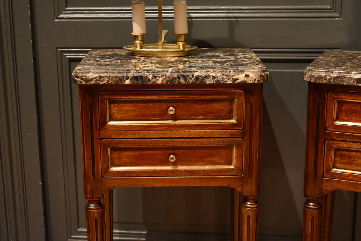 Paire de chevets de style Louis XVI-photo-4