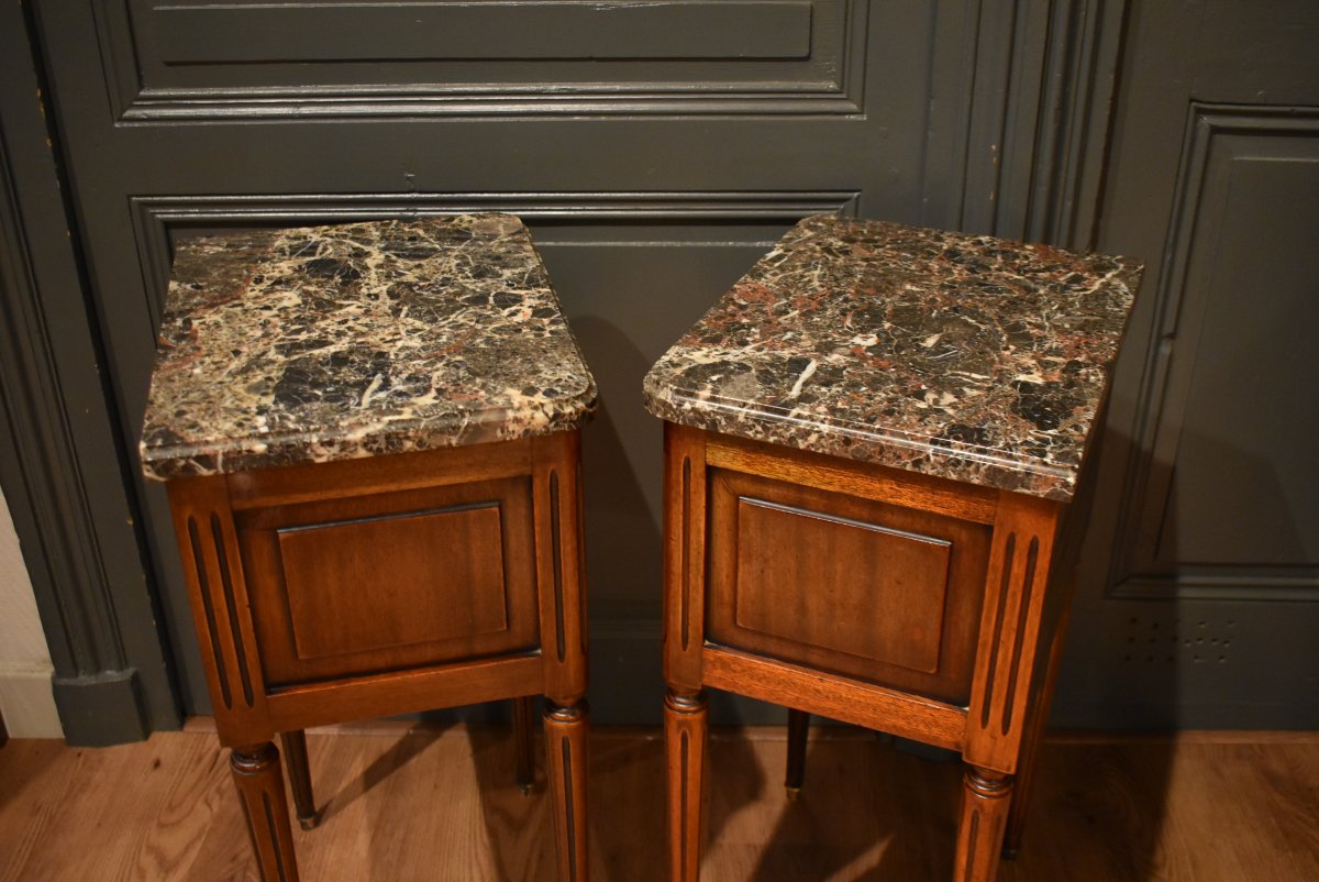 Paire de chevets de style Louis XVI-photo-5