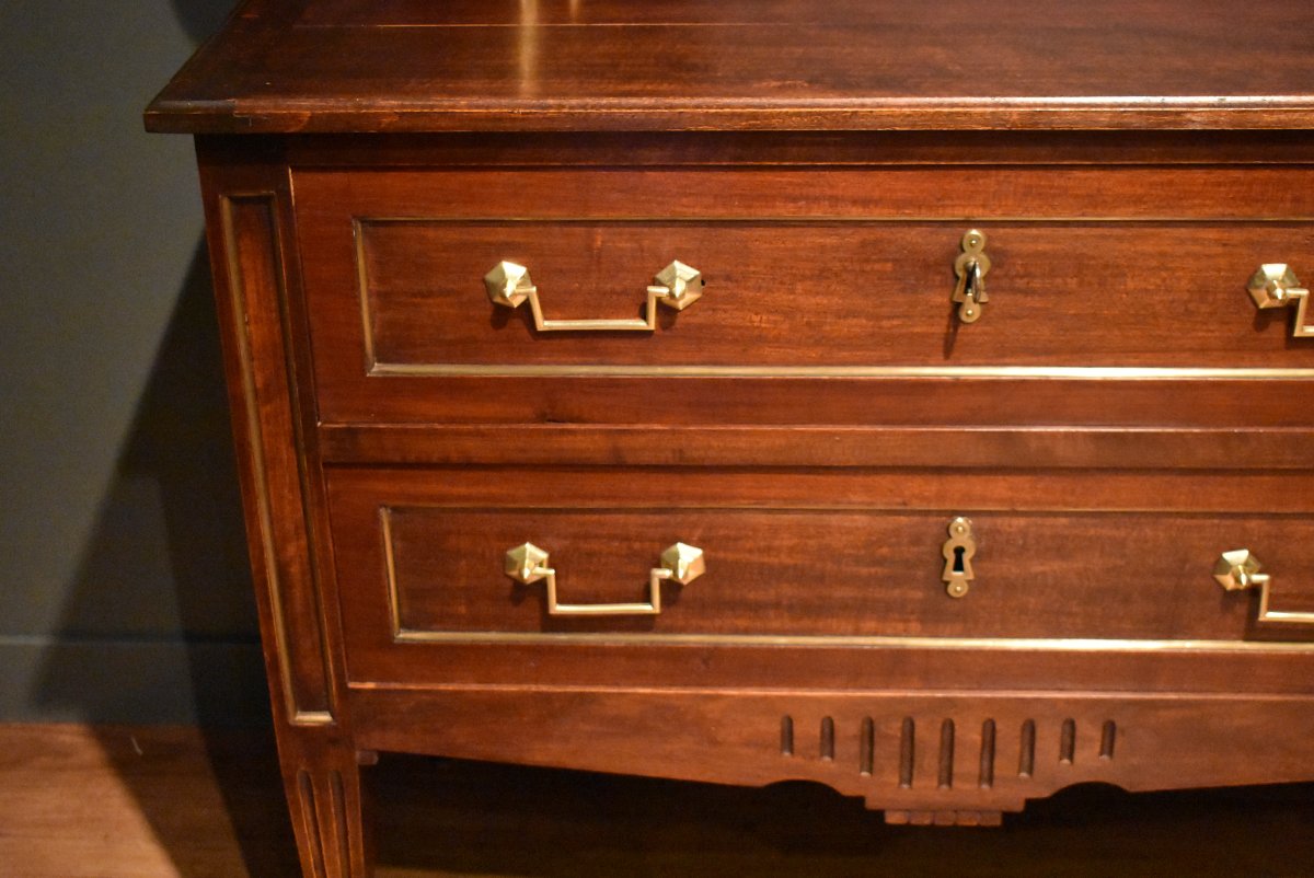 Louis XVI-style Chest Of Drawers With A Jumping Top-photo-4