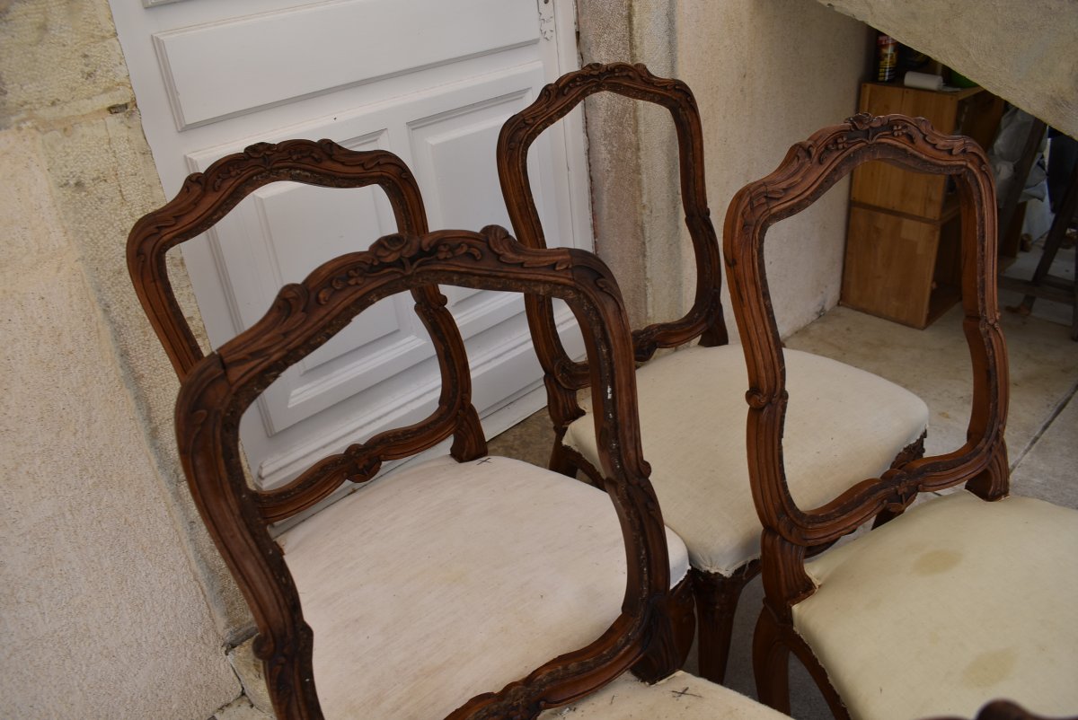 Suite de six chaises de style Louis XV-photo-2