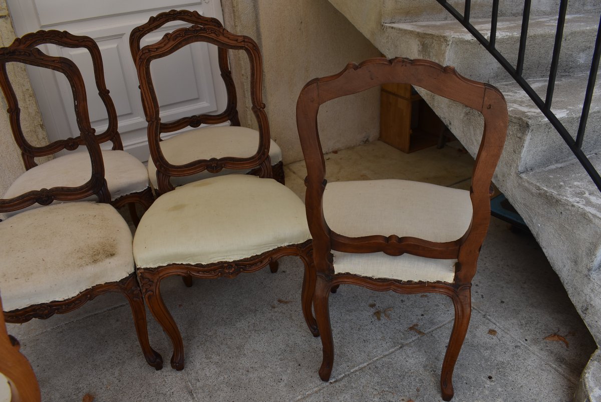 Suite de six chaises de style Louis XV-photo-5