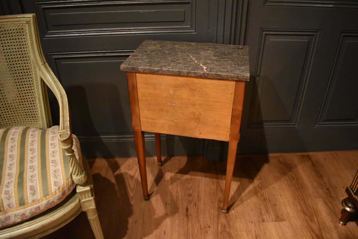 Chevet de style Louis XVI en noyer-photo-5